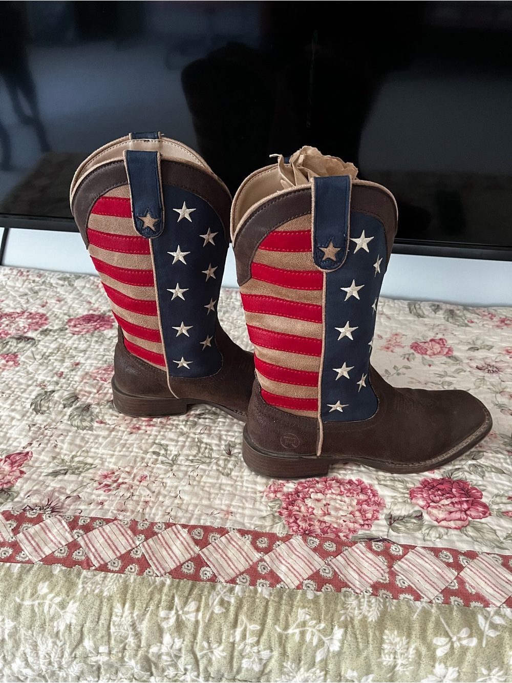 Roper Brown Kids' Cowboy Boots with Tan Interior